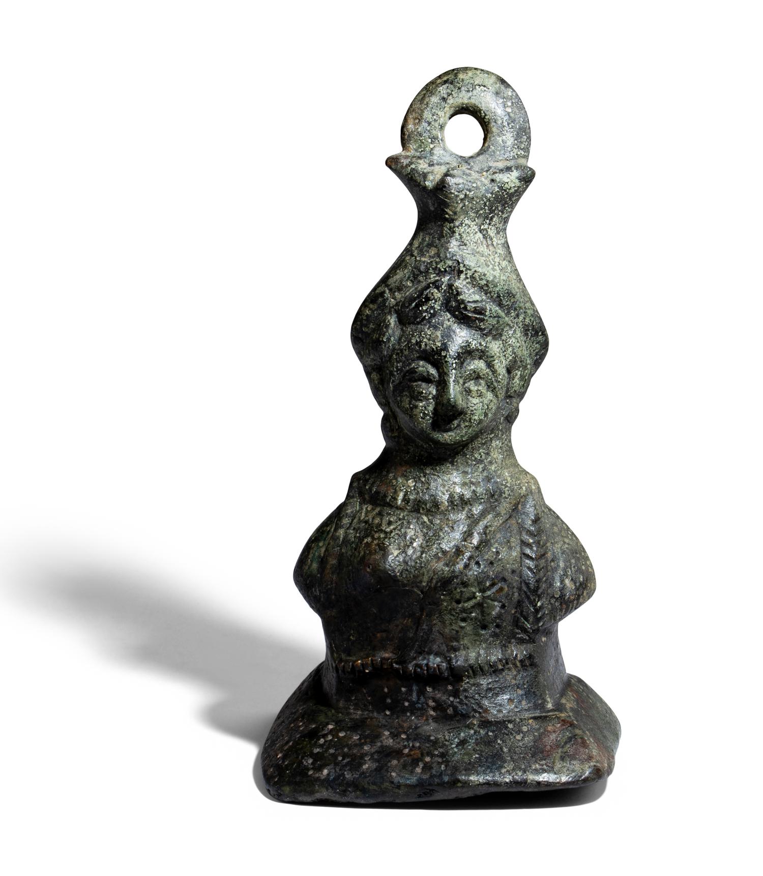 An Early Byzantine Bronze Bust Weight