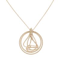 YELLOW GOLD AND DIAMOND SCULPTURAL PENDANT NECKLACE