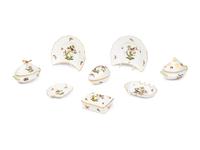 A Group of Herend Rothschild Bird Porcelain Articles