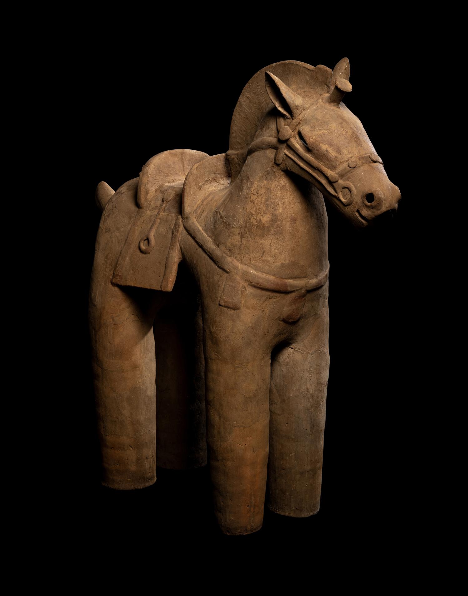A Japanese Haniwa Model of a Horse, Kofun Period 日本古墳時代 埴輪大陶馬