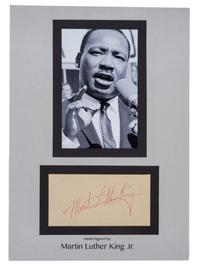 KING, Martin Luther, Jr. (1929-1968), and KING, Coretta Scott (1927-2006). A group of 2 clipped signatures.