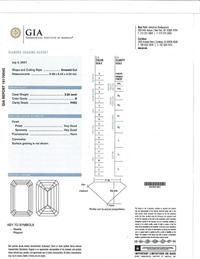 An Emerald-Cut Diamond and Platinum Ring and Band 2.25 Carat Emerald-Cut Diamond, GIA Certified