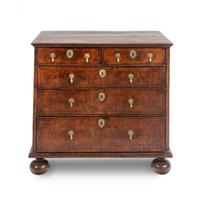 A William and Mary Burl Walnut Chest of Drawers
