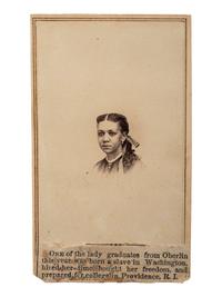 [EDUCATION]. CDV of Fanny Jackson Coppin (1837-1913) following graduation from Oberlin College, Ohio.