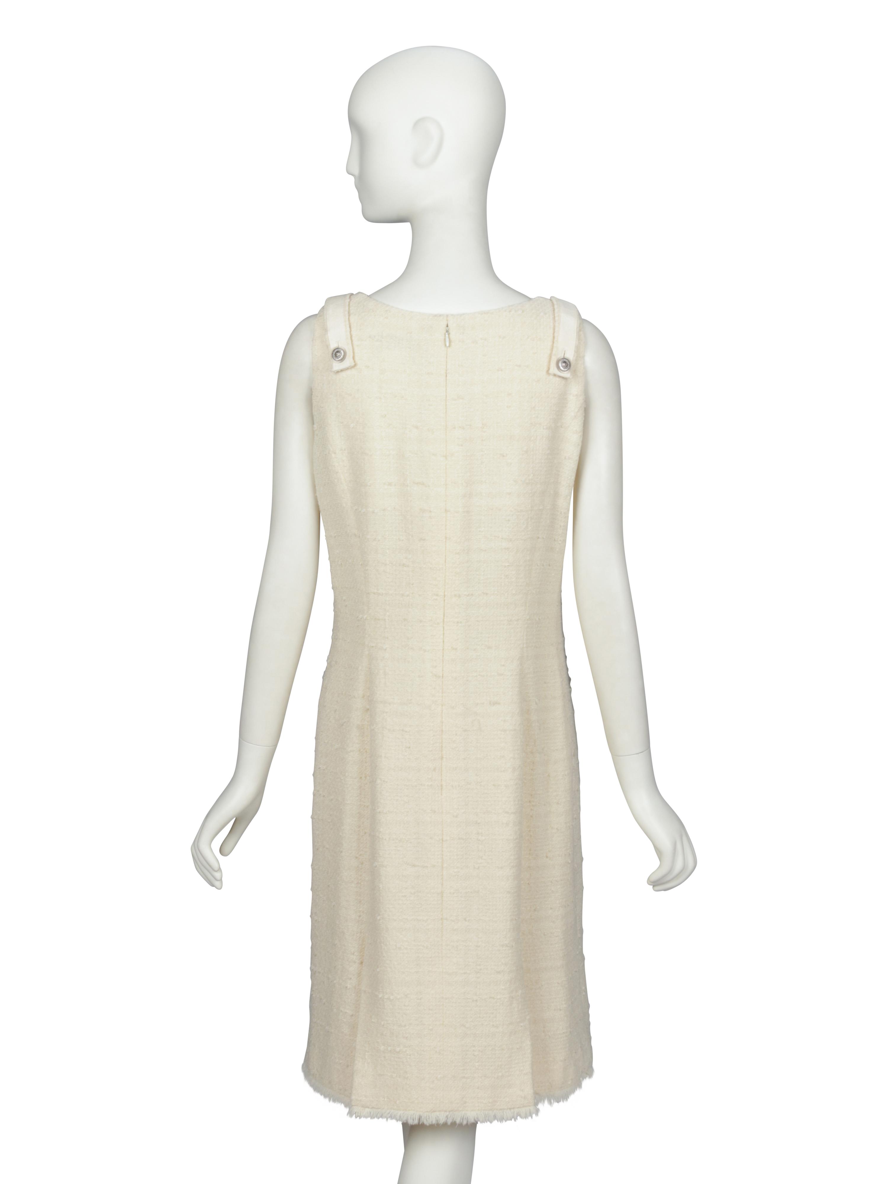 CHANEL, SLEEVELESS TWEED DRESS