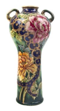 A Continental Ceramic Vase, LIKELY GERMAN, 20TH CENTURY, Height 20 inches. — LIKELY GERMAN, 20TH CENTURY,