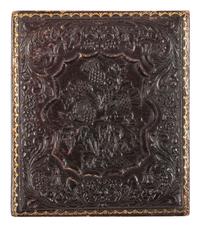 [EARLY PHOTOGRAPHY]. Sixth plate postmortem daguerreotype of a baby identified as the son of Massachusetts Governor Thomas Talbot. Ca 1857.