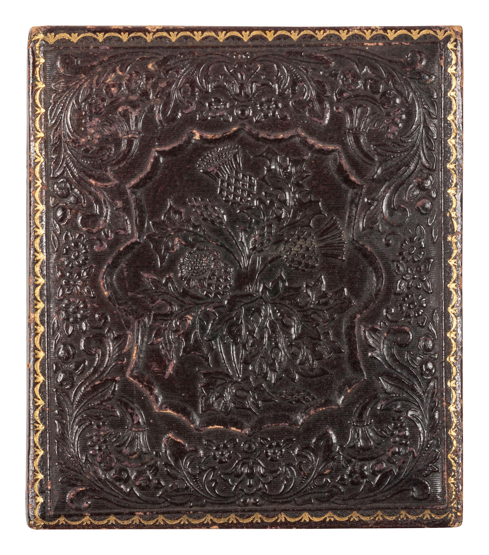 [EARLY PHOTOGRAPHY]. Sixth plate postmortem daguerreotype of a baby identified as the son of Massachusetts Governor Thomas Talbot. Ca 1857.