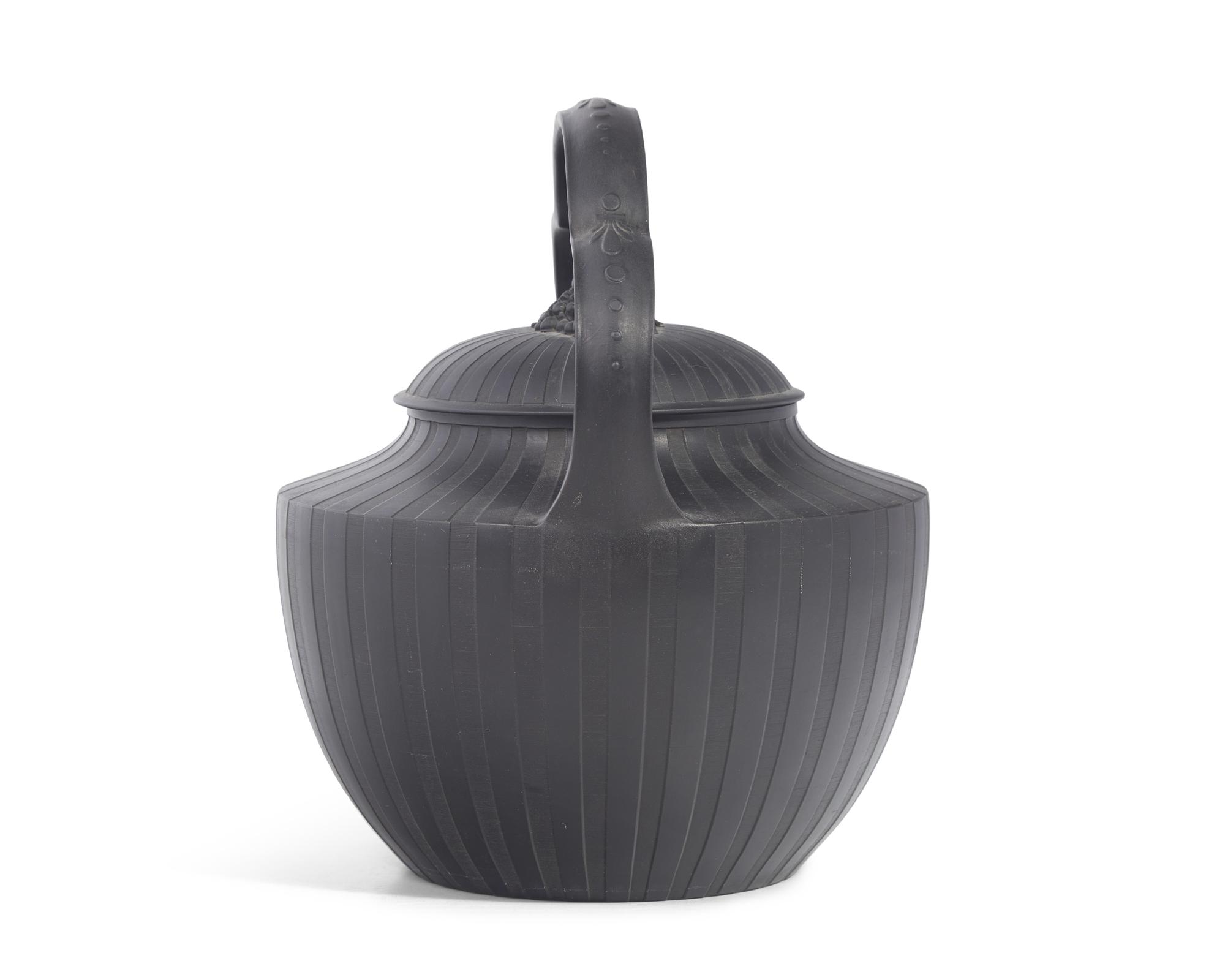 A Wedgwood Black Basalt Rum Kettle and Cover