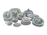 A Mason's Ironstone Chinoiserie-Decorated Partial Dinner Service