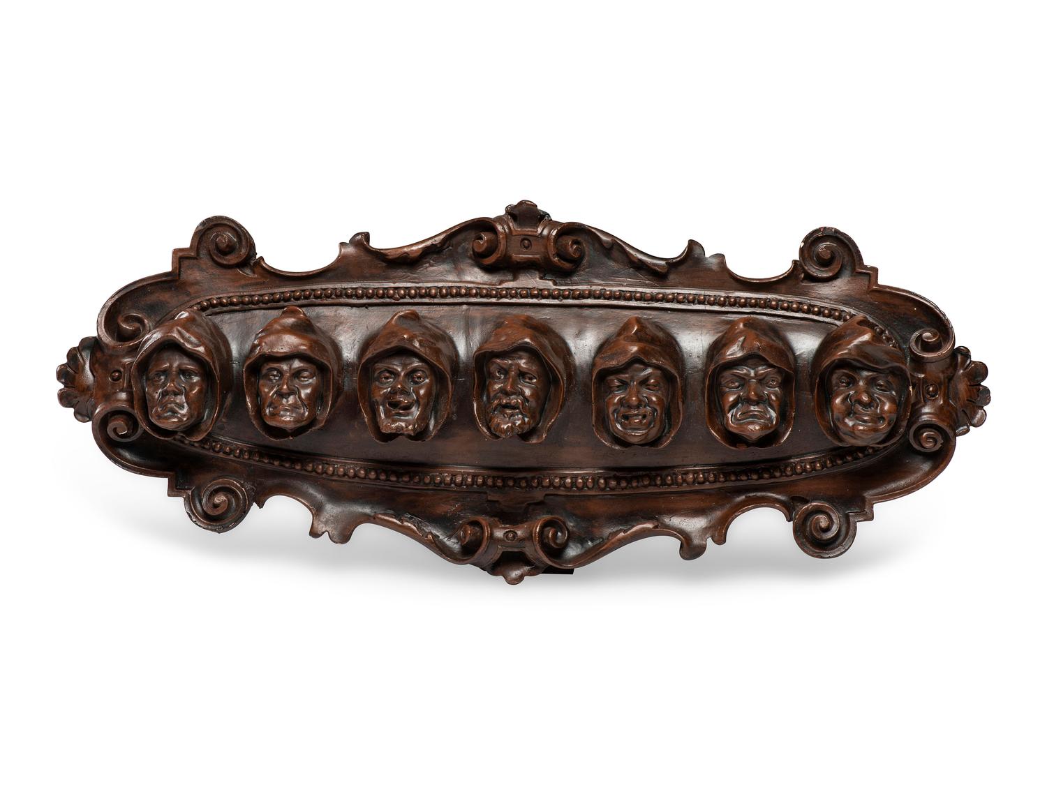 A Painted Plaster Figural Pipe Holder