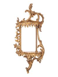 A Pair of Chinese Chippendale Style Giltwood Wall Brackets