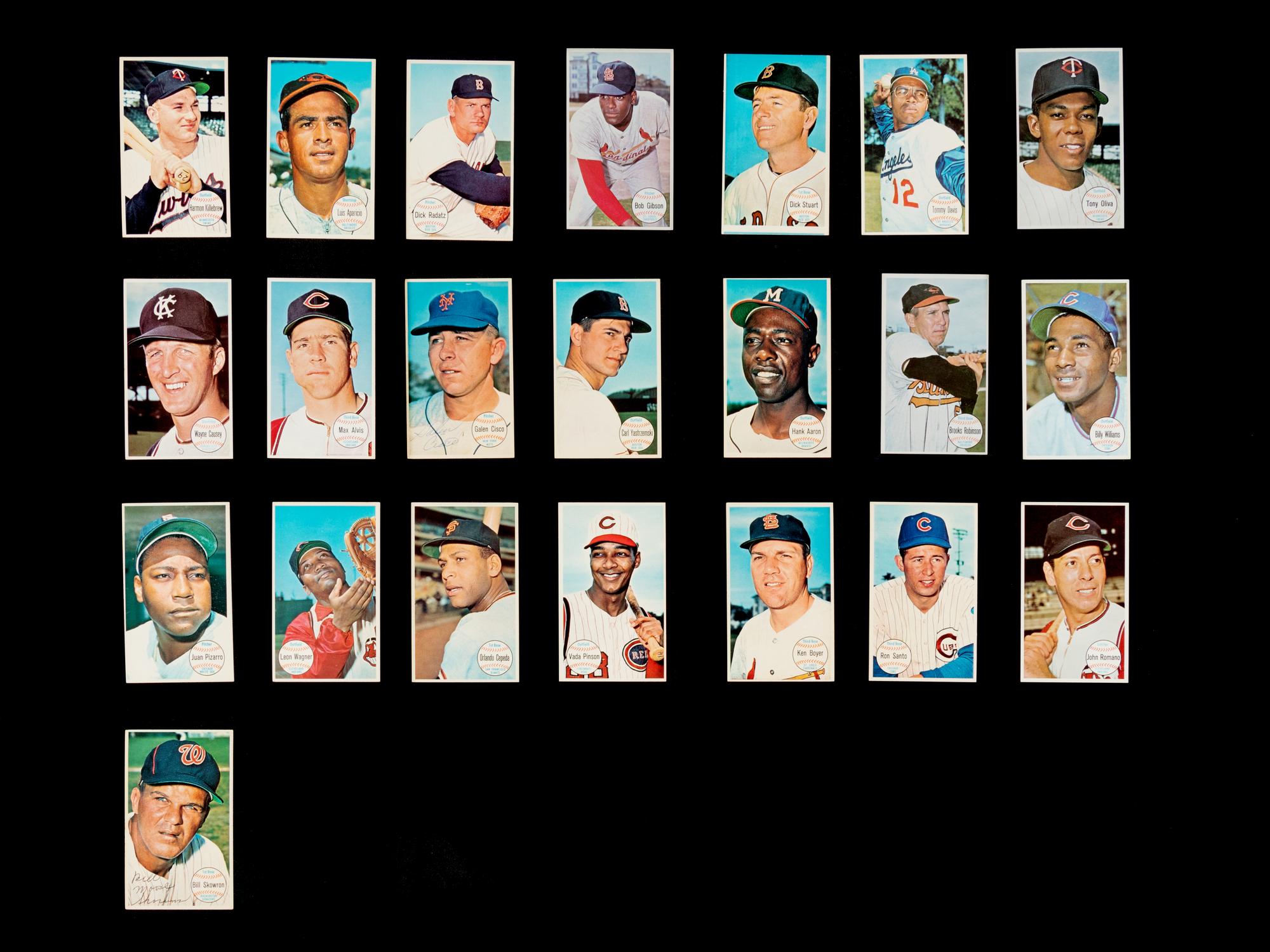 A Group of 1964 Topps Giants and 1970 Topps Super Baseball Card Near Sets