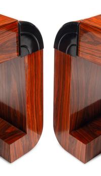 A Pair of Contemporary Part Ebonized Rosewood Console Tables