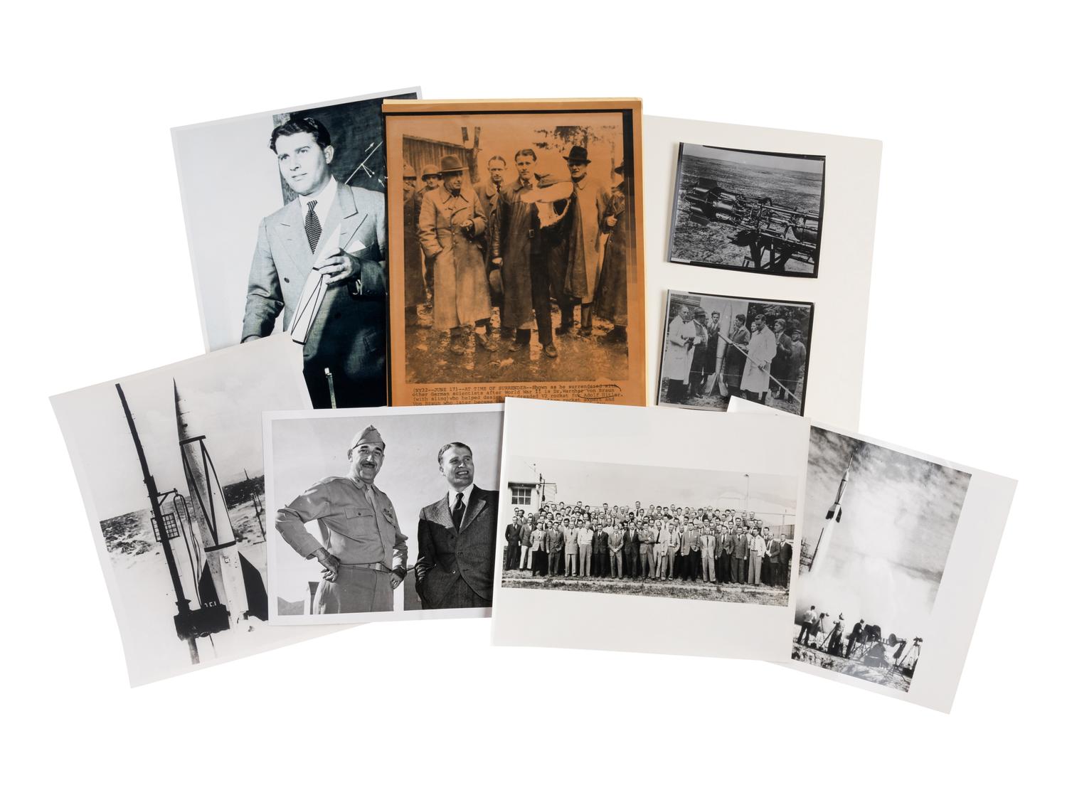 [PEENEMUNDE ARMY RESEARCH CENTER]. An archive of photographs of Wernher von Braun and the Peenemünde facility.