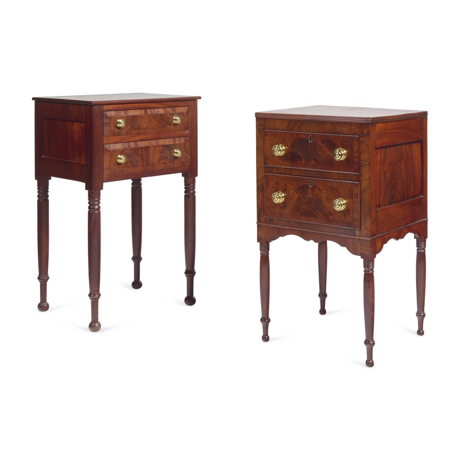 Two Federal Mahogany Work Tables