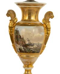 A Pair of Paris Porcelain Vases Mounted as Lamps