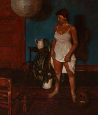 Joyce Lifting Her Skirt