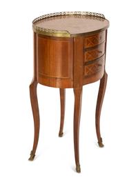 A Louis XV Style Parquetry Side Table with a Secret Side Drawer