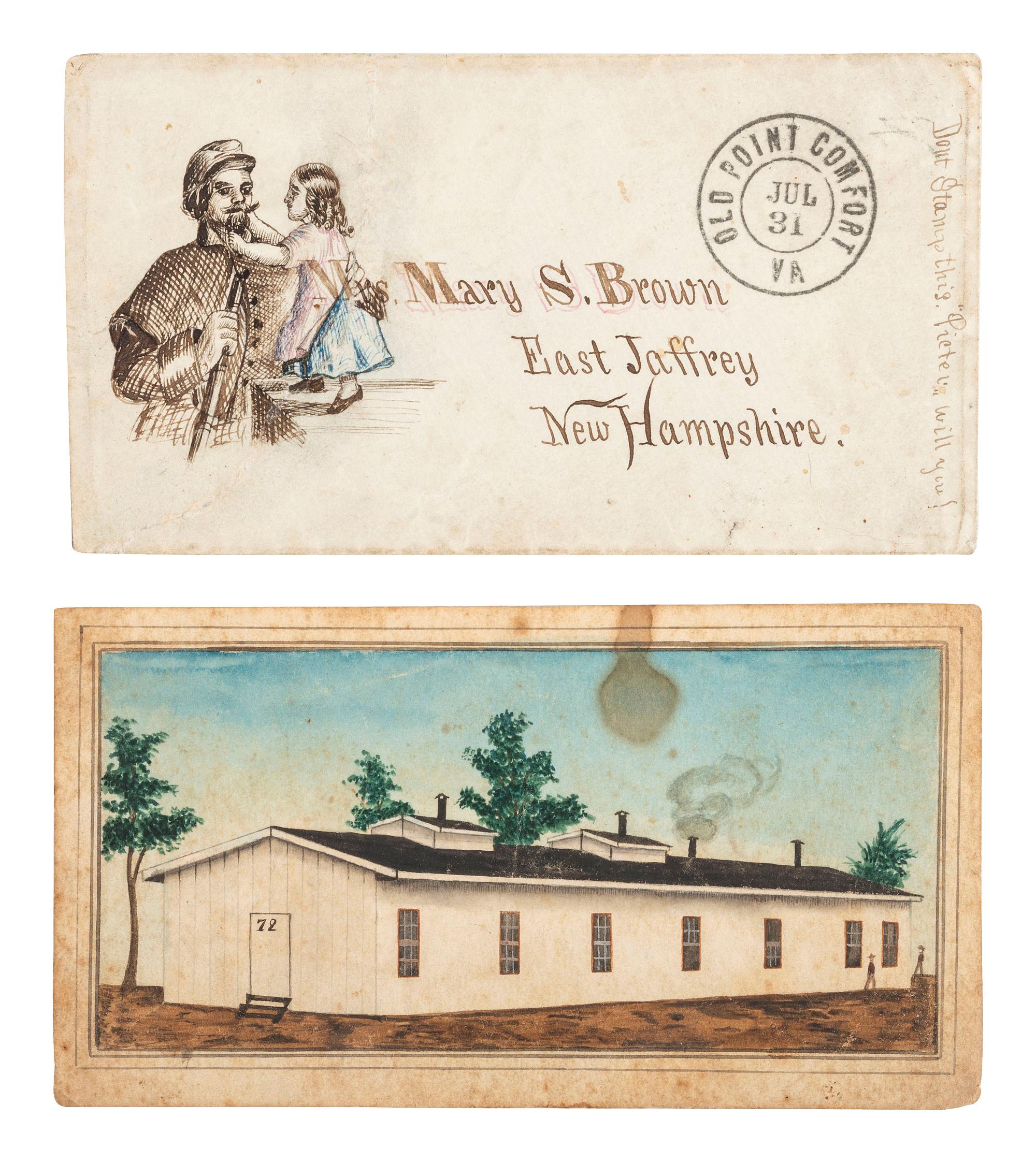[CIVIL WAR]. A group of soldier's art and ephemera.