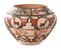 Pottery Bowl, with Heartline Deer