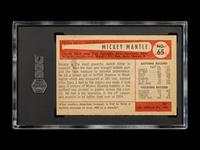 A 1954 Bowman Mickey Mantle Baseball Card No. 65 (SGC 4 VG-EX)