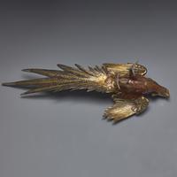 A Japanese Parcel-Gilt and Patinated Bronze Figure of a Pheasant, Masatsune, Meiji Period — 日本明治時期 ”政常鑄“銅雉鷄