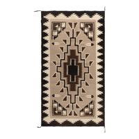 Navajo Two Grey Hills Weaving, with Feathers [Rug]