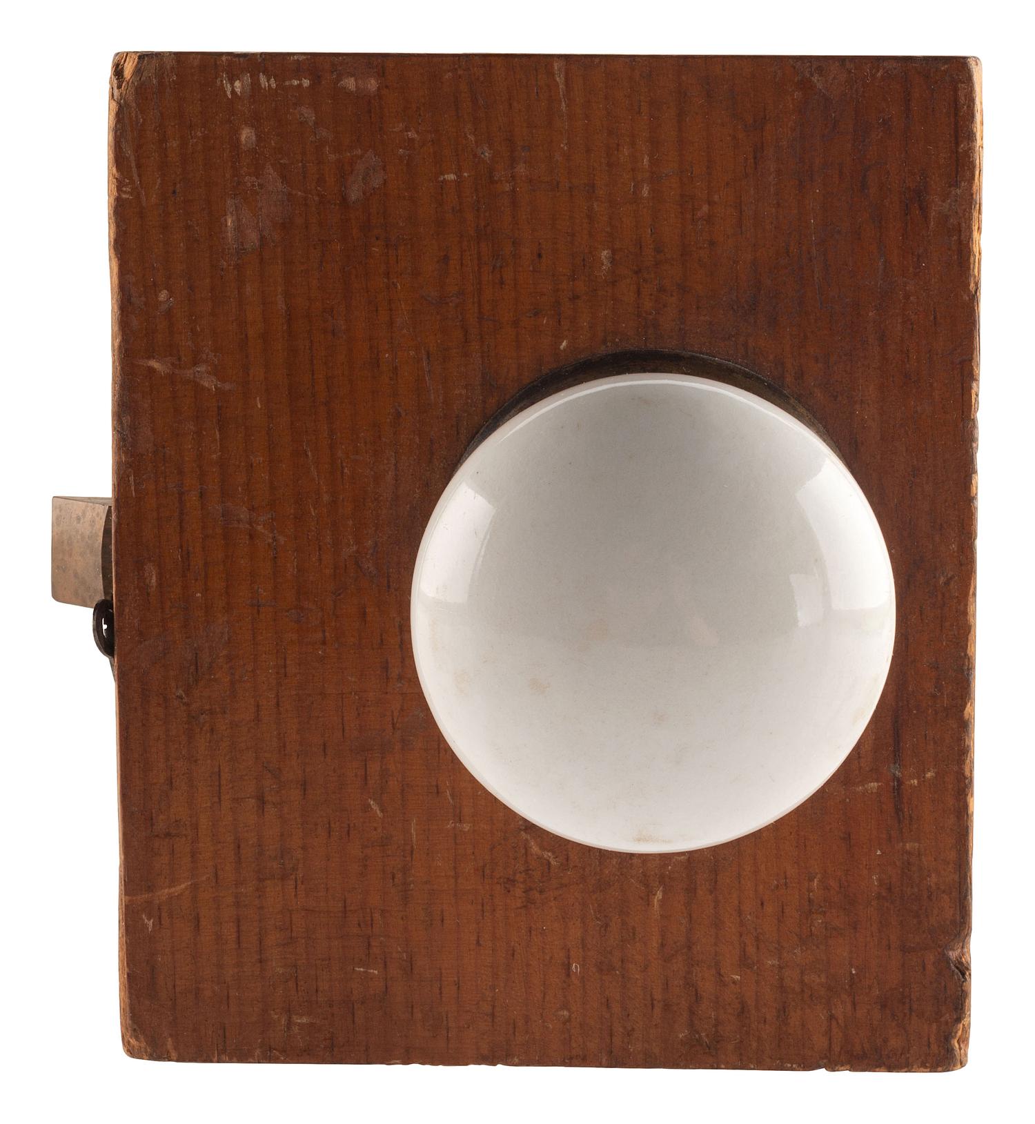[SCIENCE & TECHNOLOGY]. J.G. Newell patent model for a "Latch-Bolt Lock" with original tags. New Haven, CT, 1877.