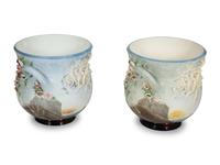 A Pair of Choisy Le Roi Ceramic Jardinières