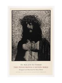 [POSTERS]. 3 silkscreen promotional posters for the Pennyroyal Caxton Bible. North Hatfield, MA and New York City: Pennyroyal Caxton Press, 1999. Each 38 1/4 x 24 1/4 in. LIMITED EDITIONS, each one of 50 copies, each signed by Moser. Comprises posters for The Books of the Prophecy , The Five Books of Moses and The Books of the New Testament .