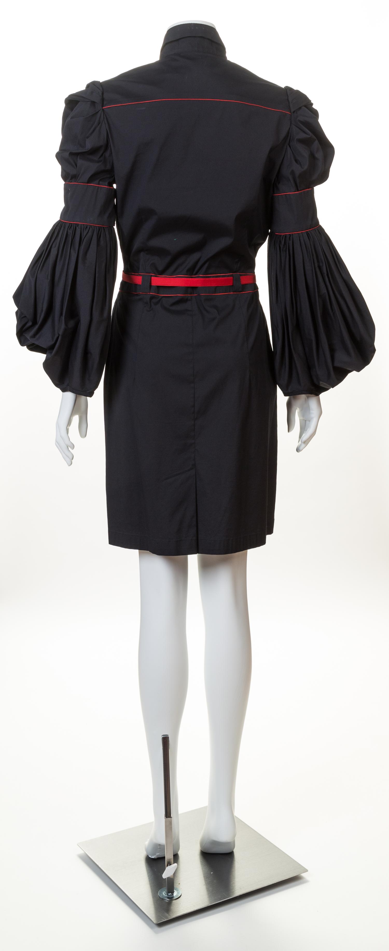 A Boudicca Black Cotton Shirt Dress, No size.