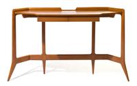 An Ico Parisi Walnut Console Height 34 1/2 x 58 width x depth 13 3/4 inches.