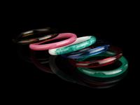 Six Chinese Peking Glass Bangles