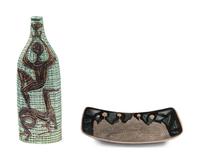 Wall Plaque and Bottle Vase, c. 1960