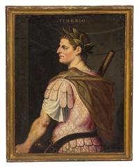 After Tiziano Vecellio, called Titian, (18th Century), Portraits of the Roman Emperors Tiberius (42 BC - 37 AD) and Caligula (12 AD - 4