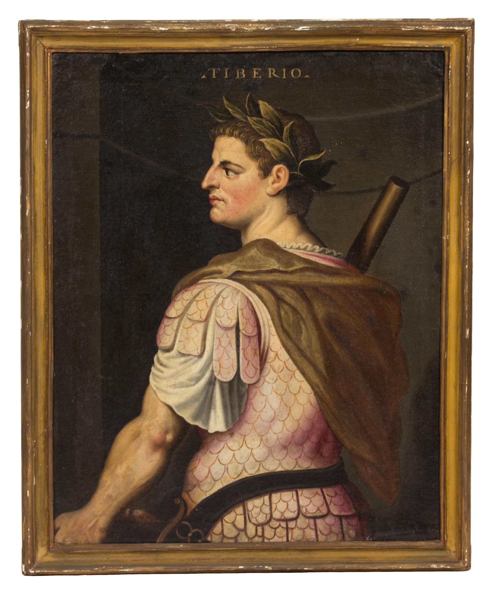 After Tiziano Vecellio, called Titian, (18th Century), Portraits of the Roman Emperors Tiberius (42 BC - 37 AD) and Caligula (12 AD - 4
