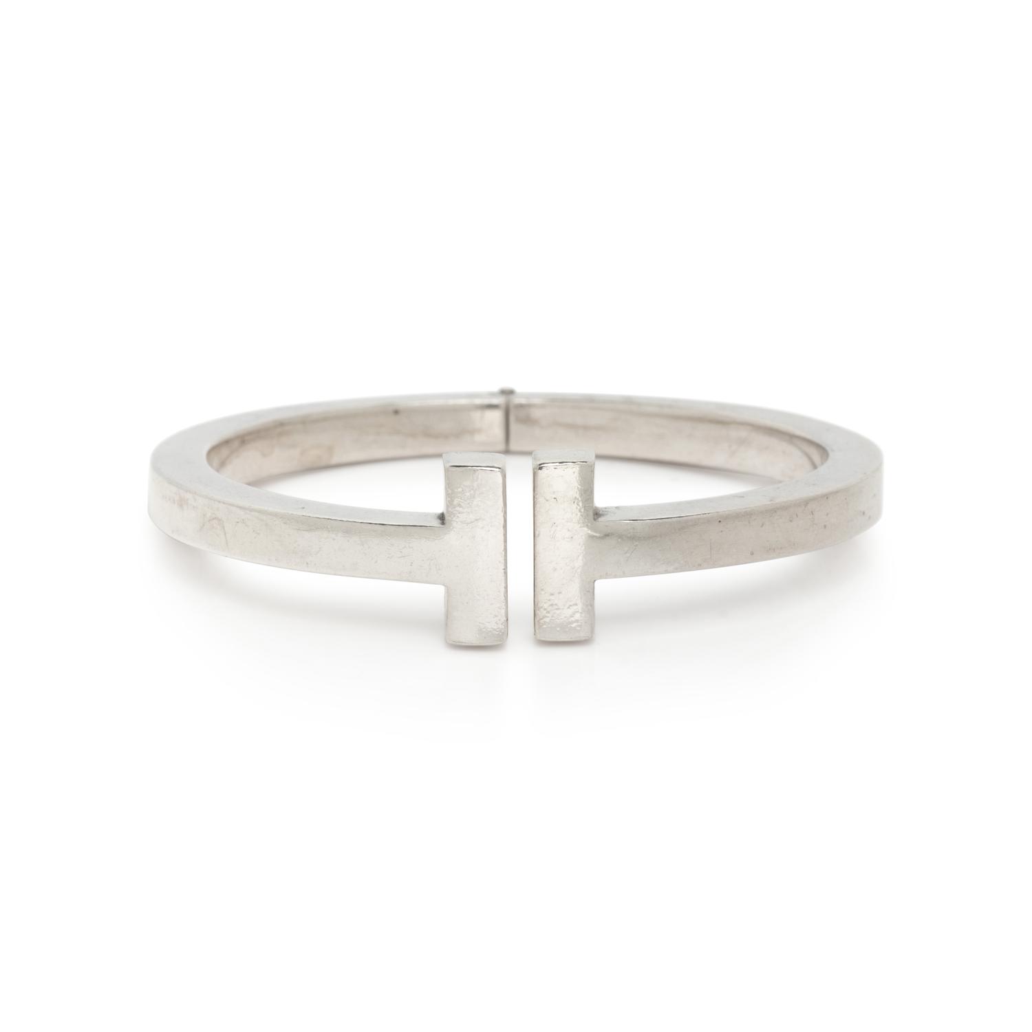TIFFANY & CO., STERLING SILVER 'T' BRACELET