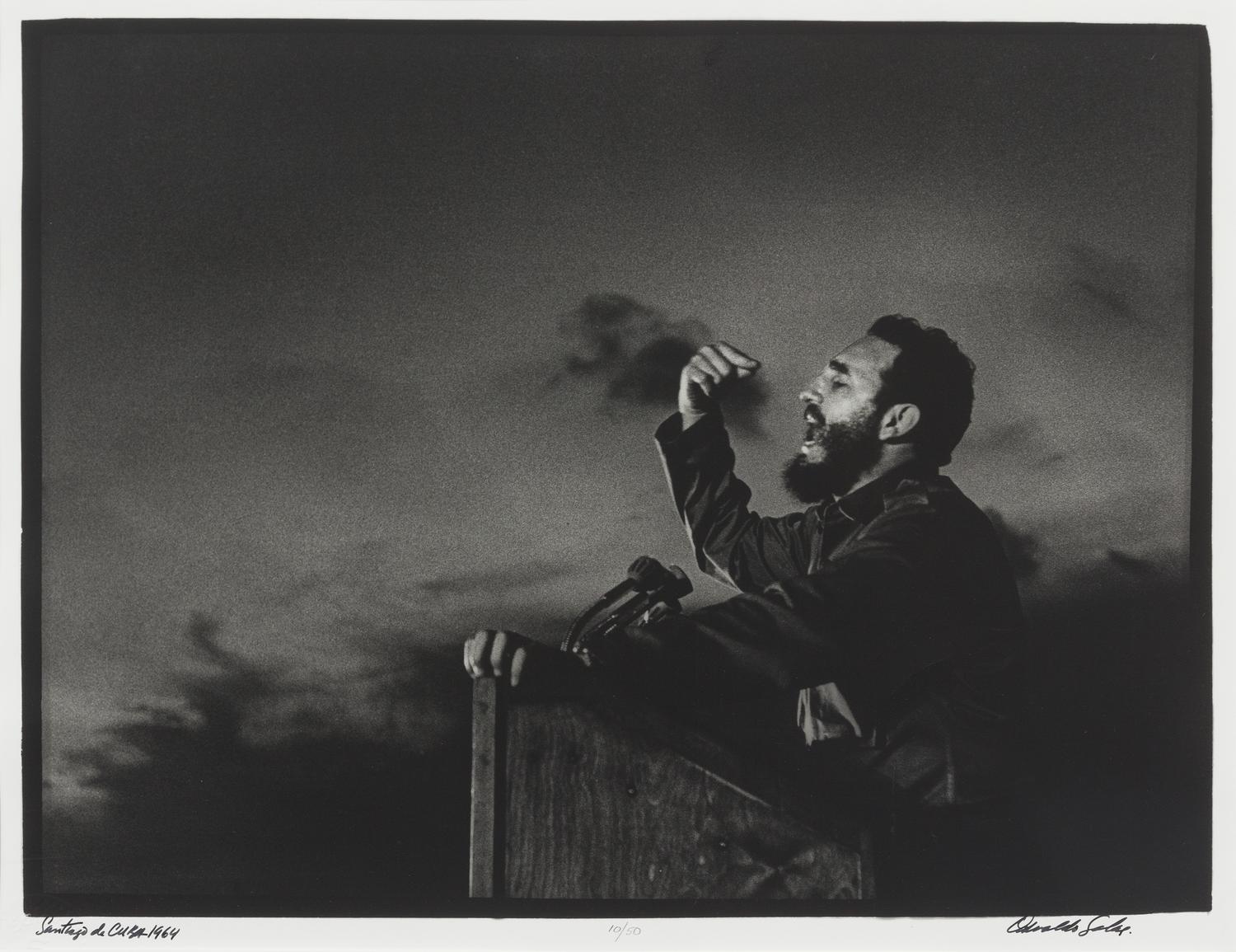 Osvaldo Salas, (Cuban, 1914-1992), Fidel Castro Santiago de Cuba, 1964
