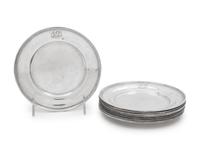 A Set of Eight American Silver Bread Plates