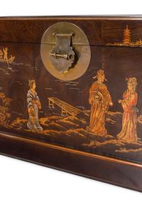 A Chinese Export Painted Trunk