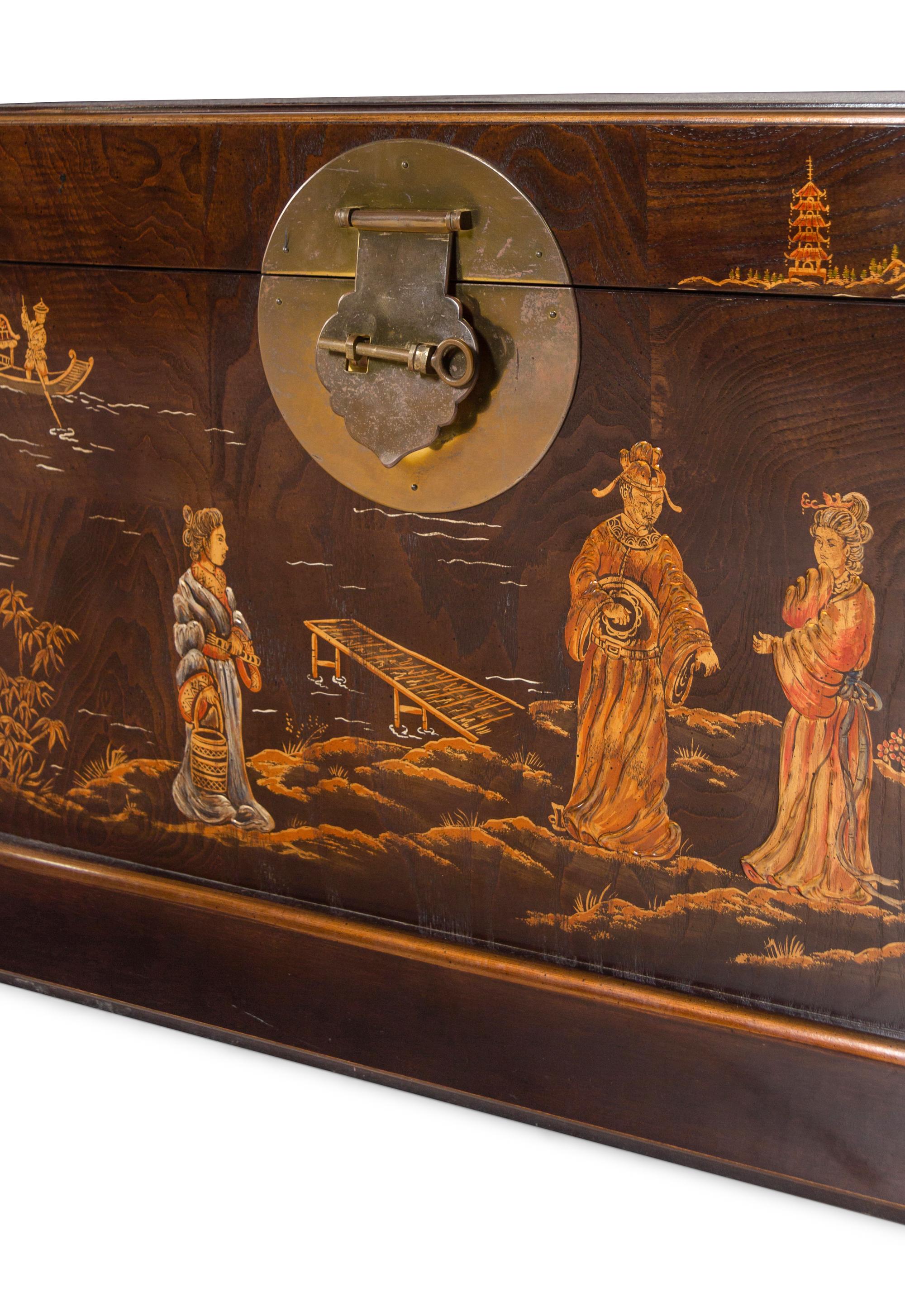 A Chinese Export Painted Trunk