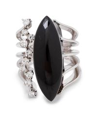 A White Gold, Onyx and Diamond Ring, Talento,