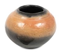 Black and Sienna Pottery Bowl