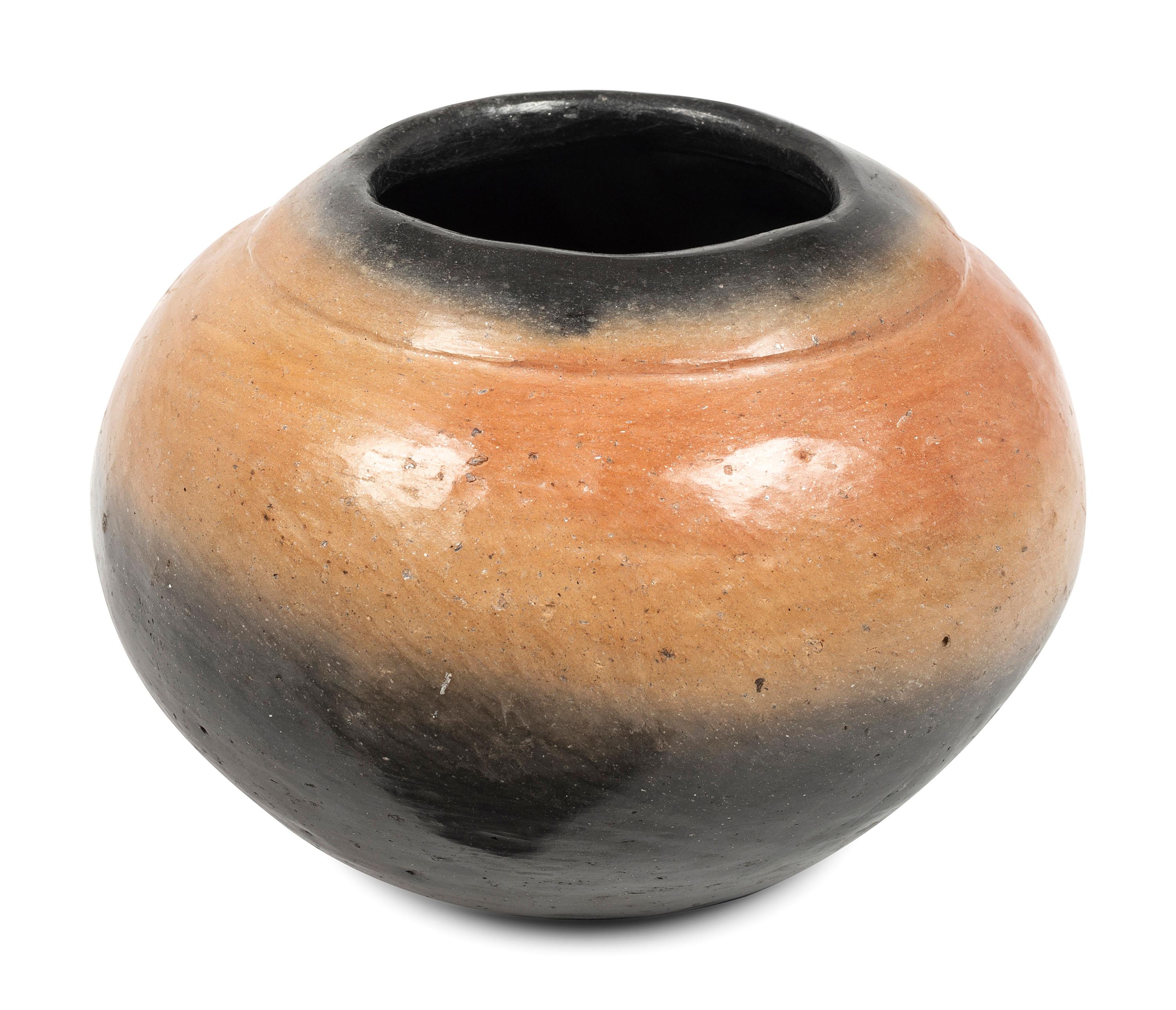 Black and Sienna Pottery Bowl