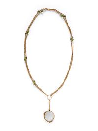 YELLOW GOLD LORGNETTE AND CHAIN