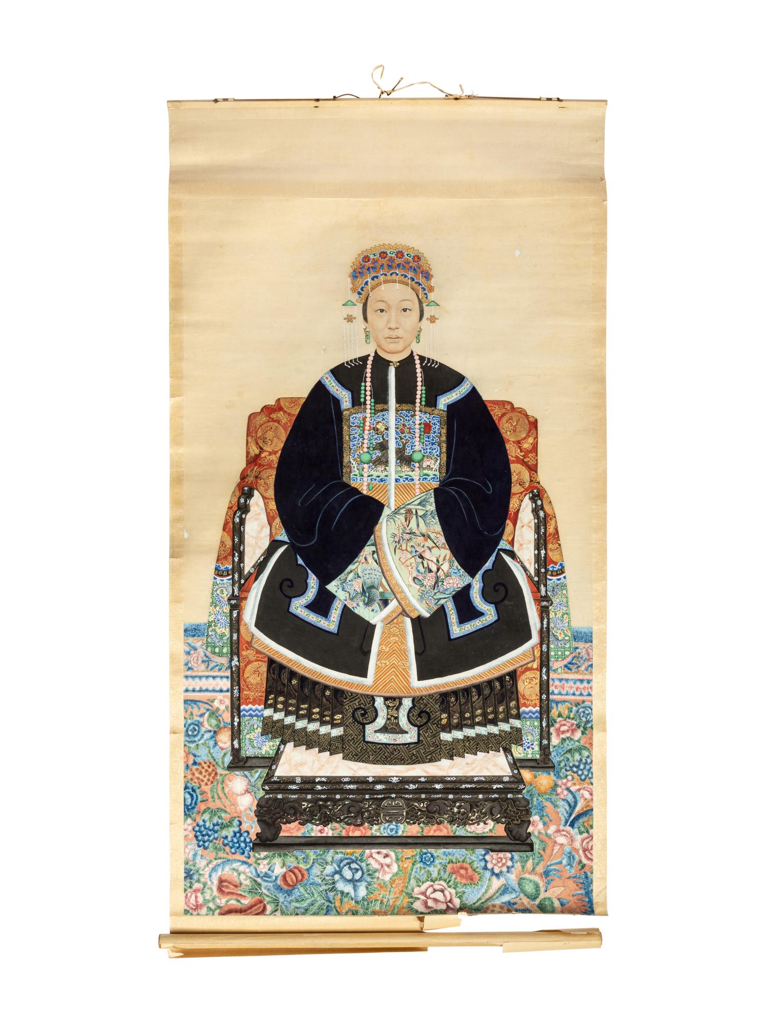 A Pair of Chinese Ancestor Portraits