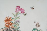 Two Chinese Famille Rose 'Flowers' Porcelain Hanging Panels