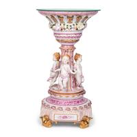 An Dresden Porcelain Jardinere Adapted as a Table