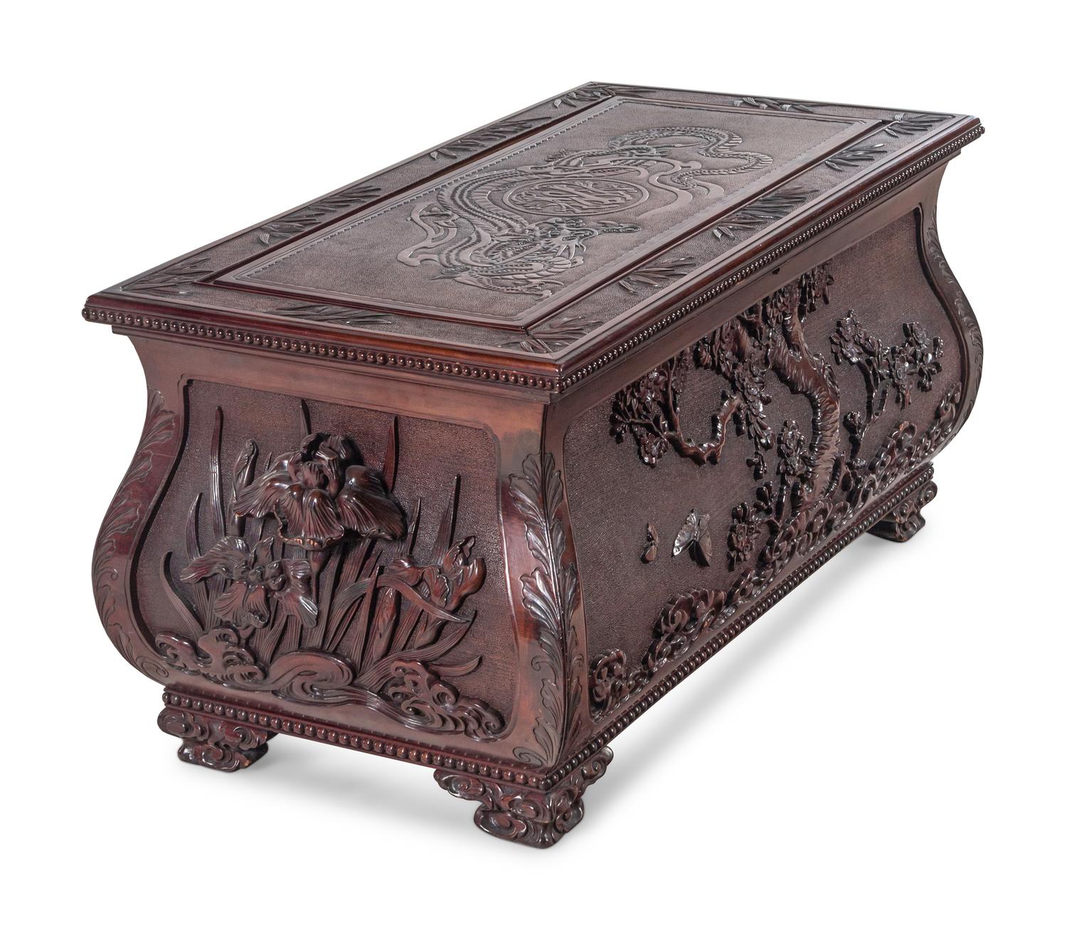 A Japanese Export Hardwood Chest